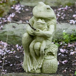 Campania International Gone Fishin Frogs Cast Stone Garden Statue   A 368 AL
