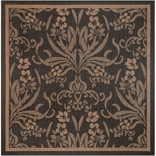 Recife Garden Cottage Black/ Cocoa Rug (76 X 76) (BlackSecondary colors: CocoaPattern: FloralTip: We recommend the use of a non skid pad to keep the rug in place on smooth surfaces.All rug sizes are approximate. Due to the difference of monitor colors, so