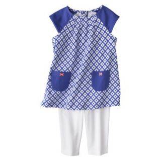 Just One YouMade by Carters Newborn Infant Girls 2 Piece Set   Blue/White 3 M