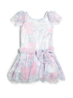 Biscotti Little Girls Lilies Bow Dress   Blue