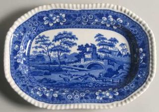 Spode Tower Blue (No #,Older,Gadroon) 11 Oval Serving Platter, Fine China Dinne