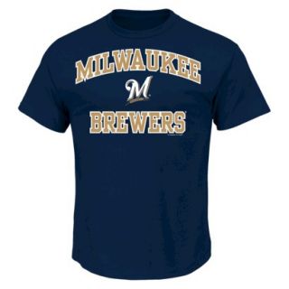 MLB Mens Milwaukee Brewers T Shirt   Navy (M)