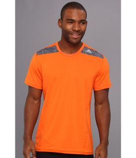 adidas TECHFIT Fitted Short Sleeve Tee Mens T Shirt (Orange)