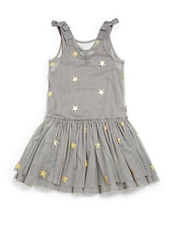 Stella McCartney Kids Toddlers & Little Girls Tulle Star Dress   Grey