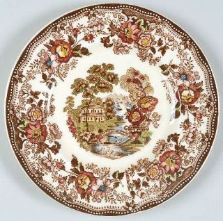 Royal Staffordshire Tonquin Brown/Multicolor (Cream) Bread & Butter Plate, Fine