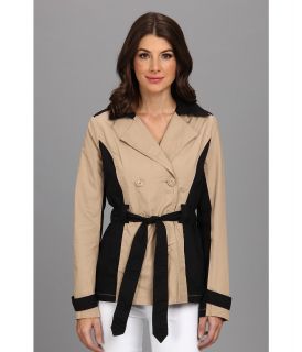 dollhouse Double Breasted Cotton Jacket   Belted Womens Coat (Beige)