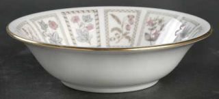 Minton Tapestry (Gold Trim) Coupe Cereal Bowl, Fine China Dinnerware   Embossed,