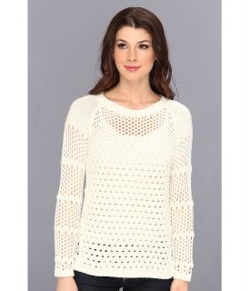 Calvin Klein L/S Novelty Stitch Sweater Womens Sweater (Bone)