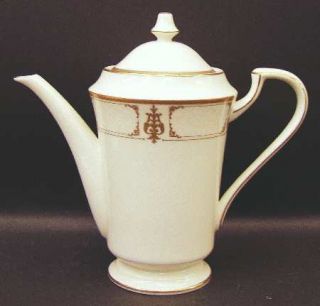 Mikasa Palace Gold Coffee Pot & Lid, Fine China Dinnerware   Fine China,Sponge E
