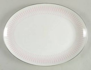 Royal Doulton Pink Radiance 16 Oval Serving Platter, Fine China Dinnerware   Pi