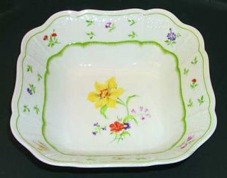 Heinrich   H&C Chambord (Floral) 8 Square Vegetable Bowl, Fine China Dinnerware