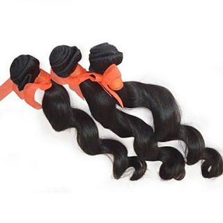 Brazilian Loose Wave Weft 100% Virgin Remy Human Hair Extensions 16Inch 3Pcs
