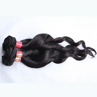 4A 20 Inch Natural Black Loose Wave Curly Chinese Virgin Hair Weave Bundles 62G/Piece (2.10OZ/Piece)