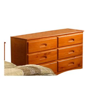 Discovery World Furniture Weston 6 Drawer Dresser 2850/2855 Finish Honey