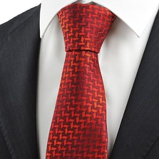 Tie New Red Burgundy Diamond Pattern Mens Tie Necktie Wedding Party Prom Gift
