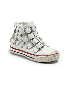 Ash Toddlers & Little Girls Studded Stars High Top Sneakers   White
