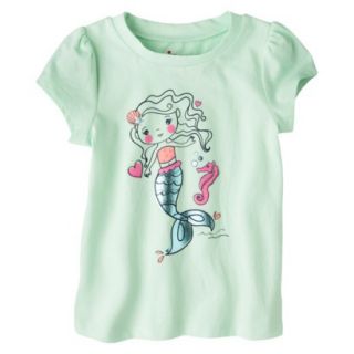 Circo Infant Toddler Girls Short Sleeve Mermaid Tee   Joyful Mint 3T