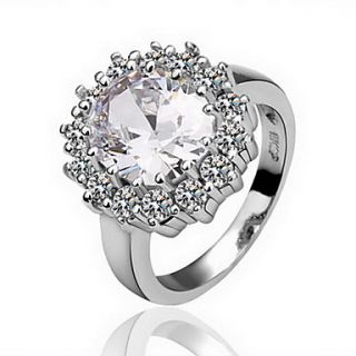 Gorgeous Crystal Platinum Plated The Royal Princess Fashion Ring (More Colors)