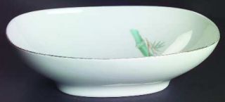 Noritake Oriental 10 Oval Vegetable Bowl, Fine China Dinnerware   1 Green & 1go