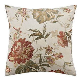 Country Floral Polyester Decorative Pillow Cover