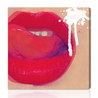 Oliver Gal Lip Lick Graphic Art on Canvas 10063 Size: 20 x 20