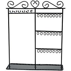 Metal Jewelry Display Shelf black (Black Materials: Metal Overall dimensions are 12x3 1/2x14 inches. The entire piece is black painted metal. This package contains one jewelry display stand. Imported. )