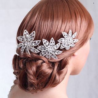 Fabulous Alloy Hair Combs with Rhinestone for Wedding Headpieces