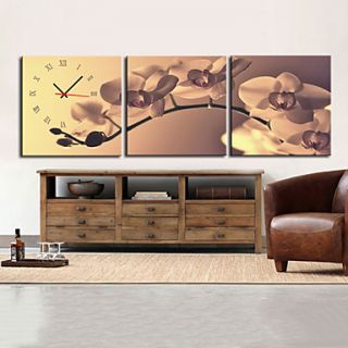 Modern Style Retro Wall Clock in Canvas 3pcs