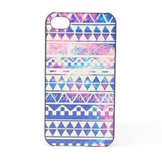 Retro Geometric Figure Coloured Drawing Pattern Black Frame PC Hard Case for iPhone 4/4S