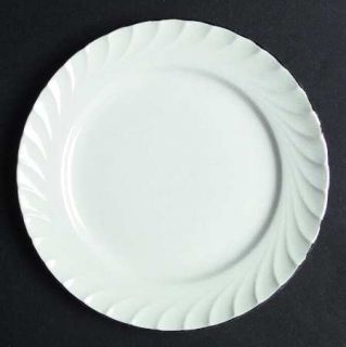 Norleans Estate Salad Plate, Fine China Dinnerware   Swirled Rim,No Decals,Plati
