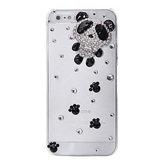 Lovely Panda Pattern Metal Jewelry Back Case for iPhone 5/5S