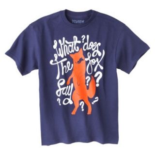 What Does the Fox Say? Boys Graphic Tee   Navy L
