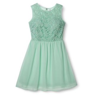 Xhilaration Juniors Daisy Organza Dress   Mint XL(15 17)