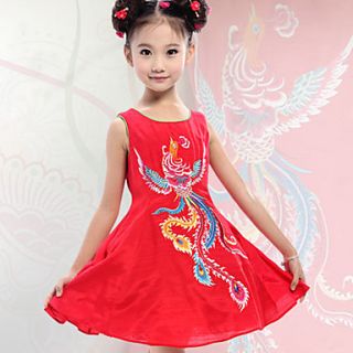 WXH Phoenix Dance Posed Vest Dress Skirt(Red)