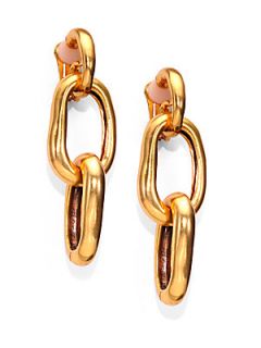 Oscar de la Renta Link Earrings   Gold