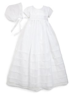 Isabel Garreton Infants Christening Gown   White
