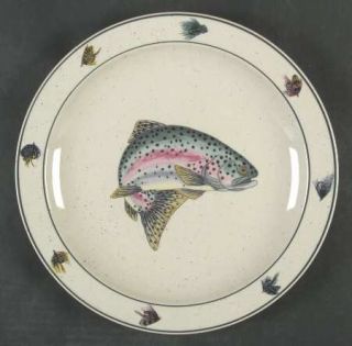 Folkcraft Rainbow Trout Dinner Plate, Fine China Dinnerware   Fish Center, Vario