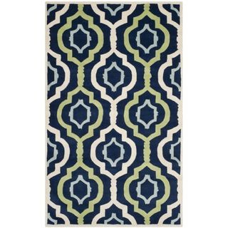 Safavieh Handmade Moroccan Chatham Dark Blue Wool Area Rug (6 X 9)