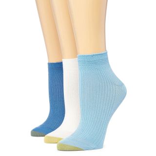 Gold Toe GoldToe 3 pk. Aruba Low Cut Socks, Blue/White, Womens