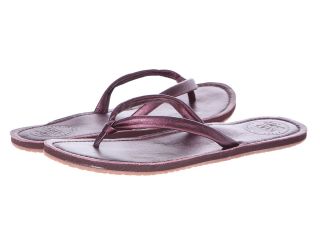 Reef Creamy Leather Metallic Womens Sandals (Purple)