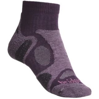 Bridgedale Trailblaze Lo Socks   Merino Wool  Ankle  Midweight (For Women)   PLUM (S )