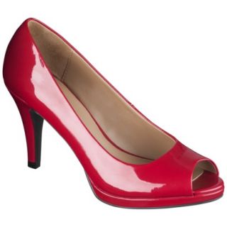 Womens Merona Magee Peep Toe Platform Pump   Red 9.5