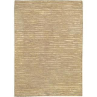 Hand crafted Solid Color Vinyasa Halcyon Taupe Brown Rug (36 X 56) (Taupe brownPattern: SolidTip: We recommend the use of a non skid pad to keep the rug in place on smooth surfaces.All rug sizes are approximate. Due to the difference of monitor colors, so