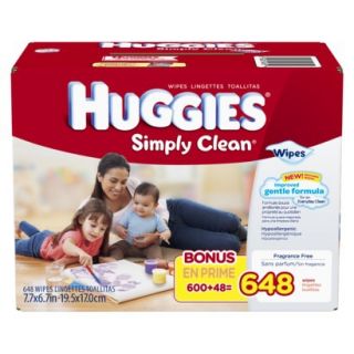HUGGIES Simply Clean Baby Wipes Refill (648 Count)