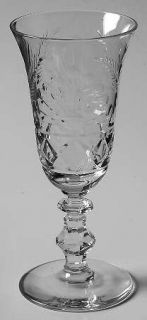 Rock Sharpe Williamsburg Juice Glass   Stem #1011, Cut
