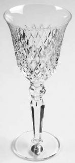Waterford Crosshaven Wine Glass   Cut Criss Cross, Knob Stem