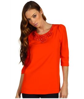 Kate Spade New York Vanessa Top Womens Short Sleeve Pullover (Orange)