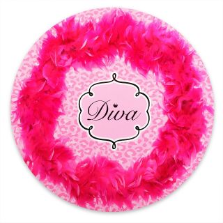 Diva Zebra Print Round Placemats