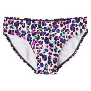 Xhilaration Girls Leopard Print Hipster Bikini Bottom   White L