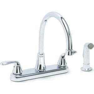 Premier Faucets 126967 Waterfront Lead Free Two Handle Kitchen Faucet with Spray